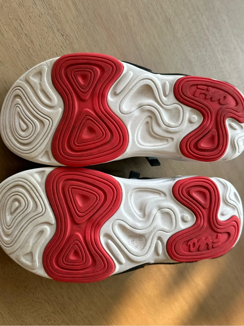 FILA Sport Sandals, Size 4 Big Kid, Black Blue Red White